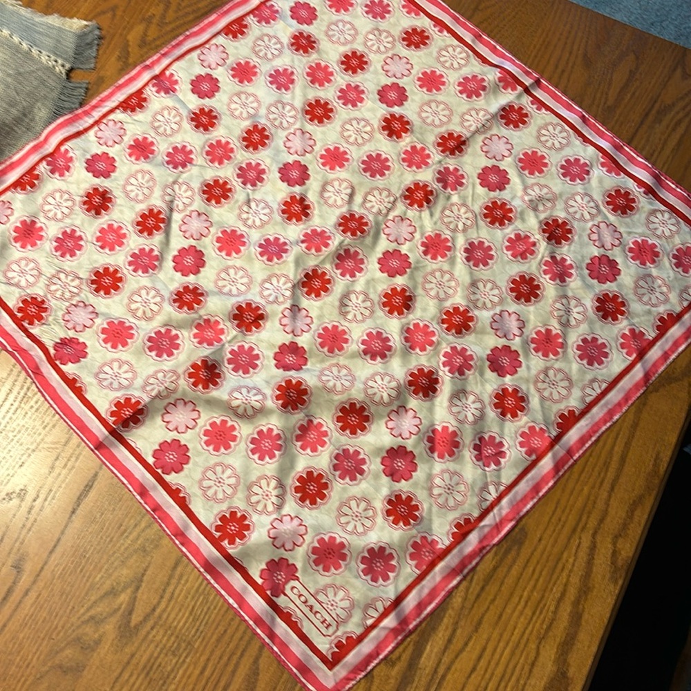 Coach 26” square scarf. Excellent condition.